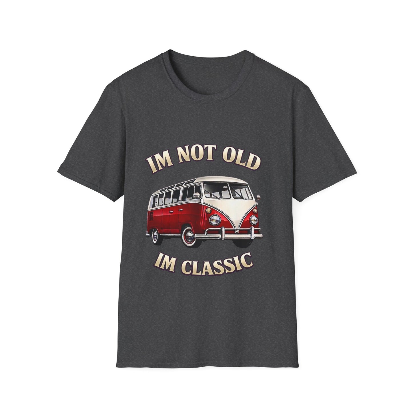 True Insights T-Shirt Vintage Bulli Motiv Im Not Old Im Classic in Dark Heather, Geschenkidee