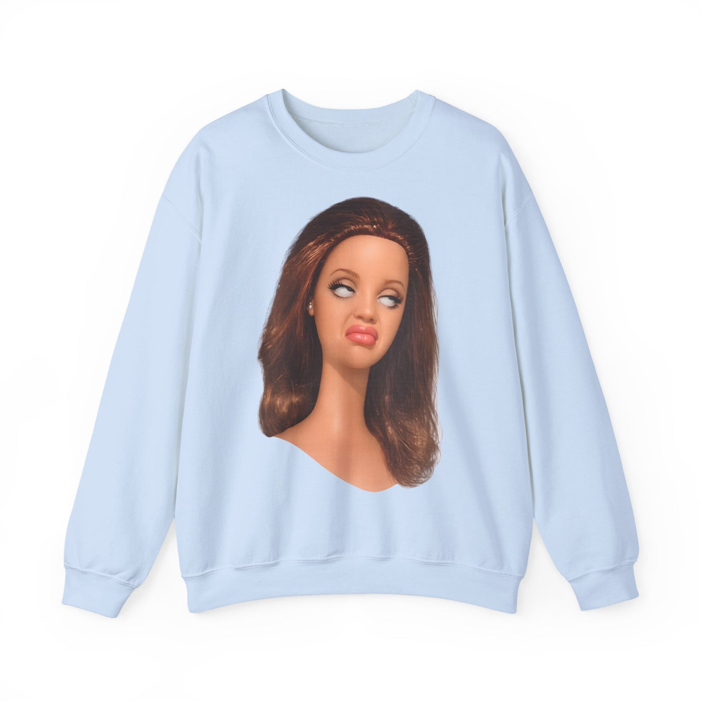 Lustiges Puppen-Gesicht T-Shirt | Genervter Blick Meme Shirt | Ironisches Statement Geschenk für Frauen