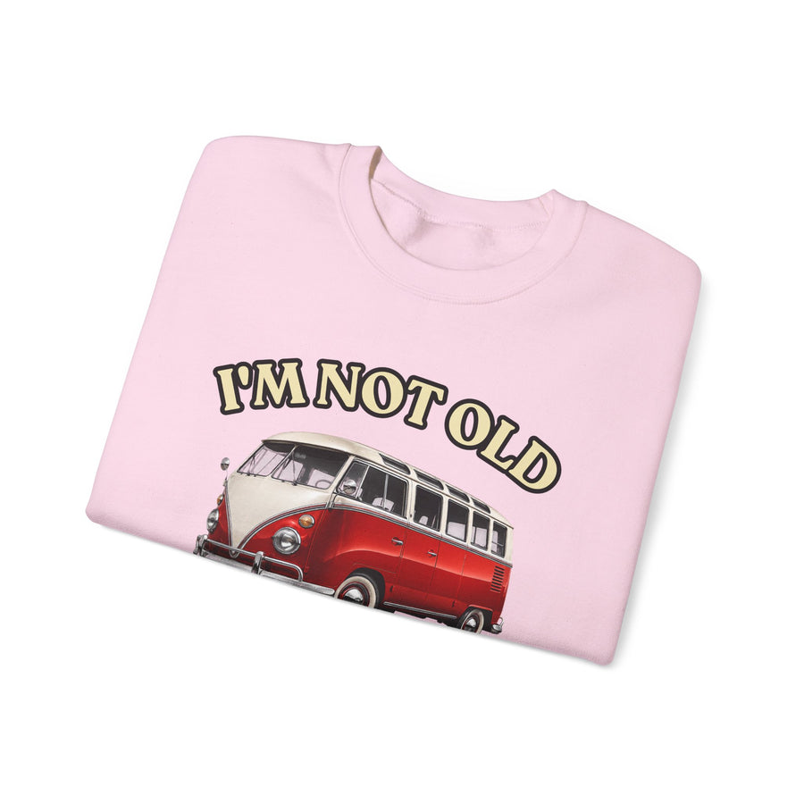 Sweatshirt Année 1976 - I'm Not Old I'm Classic - Bus Rétro Vintage - Cadeau 50 ans
