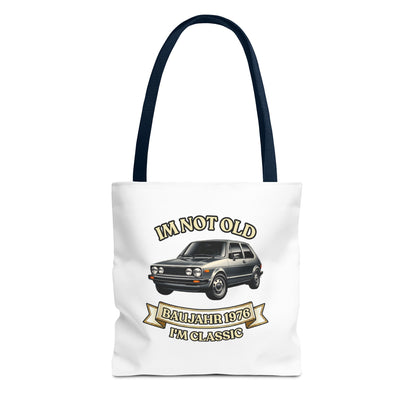 Tote Bag Baujahr 1976 - I'm Not Old I'm Classic - Oldtimer Stoffbeutel zum 50. Geburtstag, Geschenk für Autofans