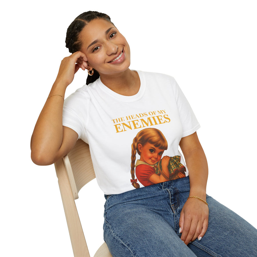 T-shirt satirique The Heads of My Enemies - Humour noir design rétro