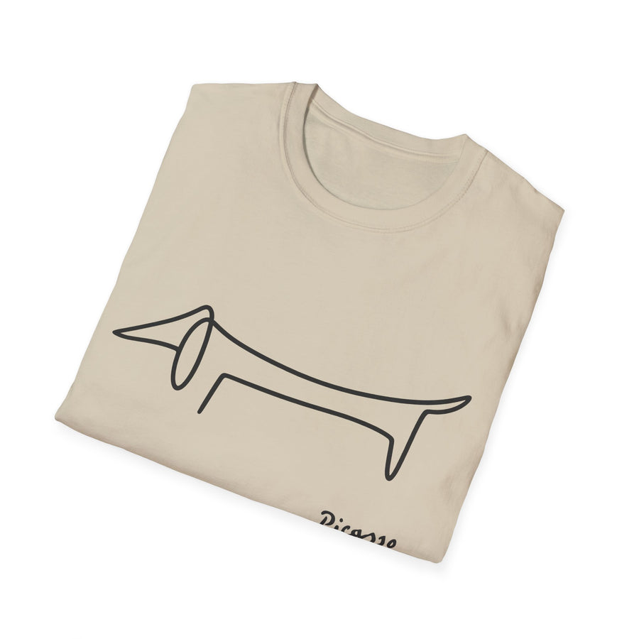 Picasso Dackel T-Shirt – Das edle Geschenk für Dackel-Besitzer