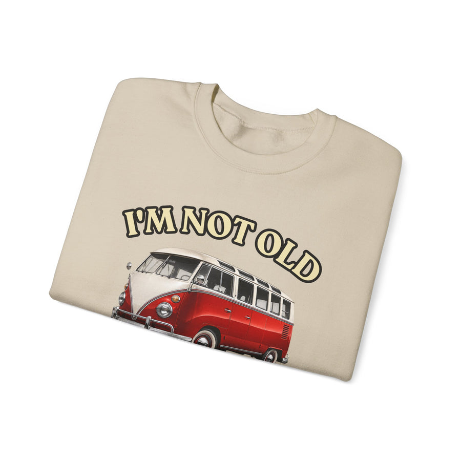 Sweatshirt Année 1976 - I'm Not Old I'm Classic - Bus Rétro Vintage - Cadeau 50 ans