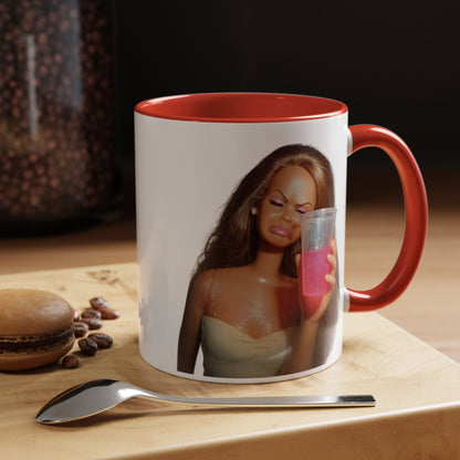 Doll Meme Barbicore Tasse | Lustiger Puppen Pink Drink Kaffeebecher | Meme Geschenk für Frauen & Beste Freundin