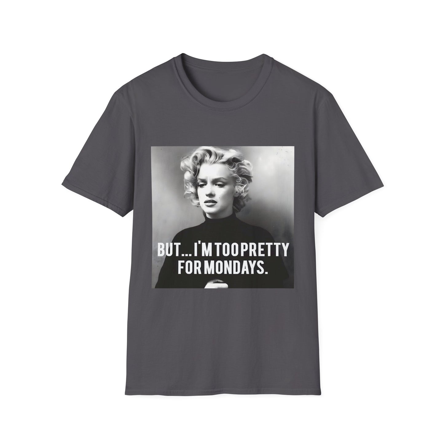 Vintage Damen T-Shirt – Too Pretty for Mondays – Retro Design – Freches Satire-Design für mutige Statements | True Insights