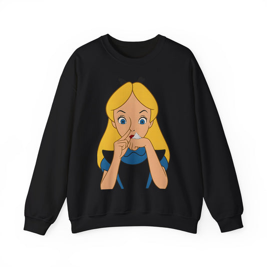 Sweatshirt – Satire Sweatshirt – "Alice im Rausch" Pop-Art Design | True Insights Design mit Humor