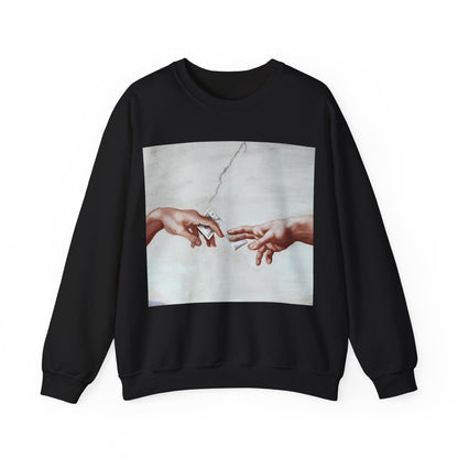 Sweatshirt – The Deal Sweatshirt – Satirische Kunst trifft Streetwear | Michelangelo Meme Design | True Insights Design mit Humor
