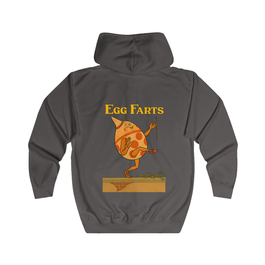True Insights Egg Farts Zip-Hoodie – Surreales Retro-Ei-Motiv