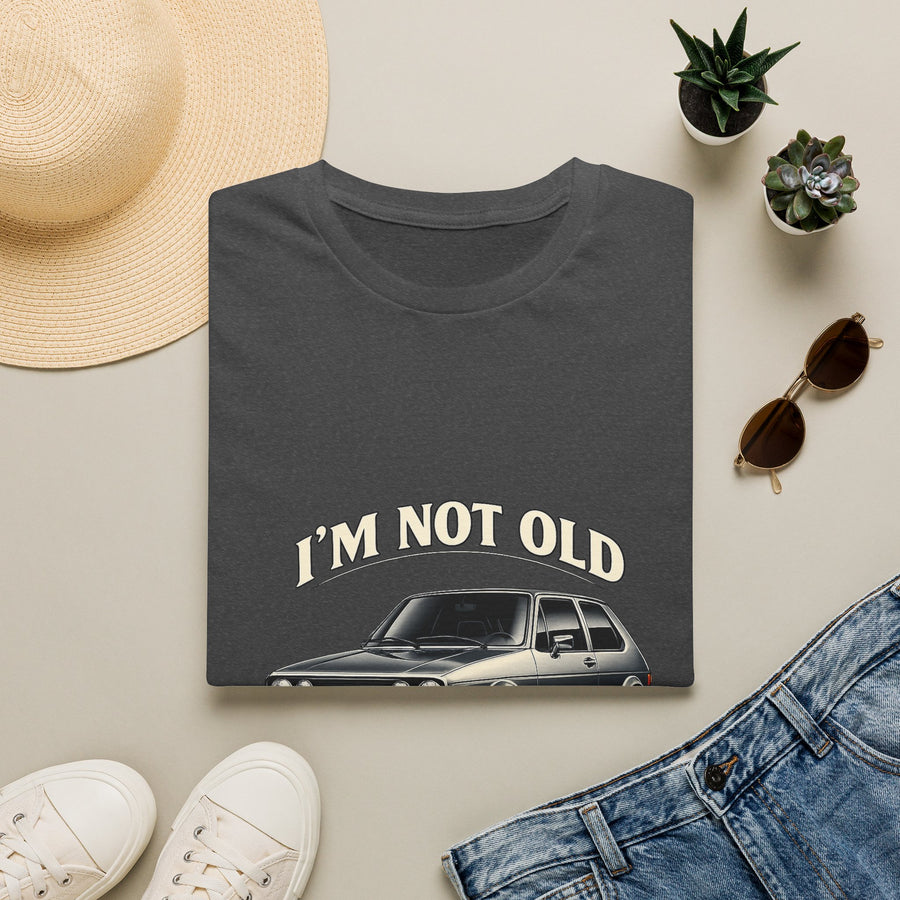 T-shirt VW Golf 1 Oldtimer "I'm Not Old I'm Classic" - T-shirt rétro auto humoristique & cadeau
