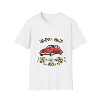 Baujahr 1976 - I'm Not Old I'm Classic T-Shirt zum 50. Geburtstag, roter Oldtimer Käfer Geschenk für Männer & Frauen