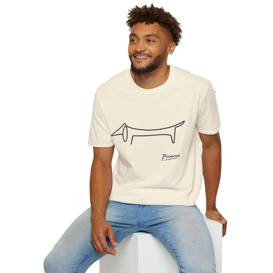 Picasso Dackel T-Shirt – Das edle Geschenk für Dackel-Besitzer