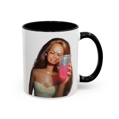 Doll Meme Barbicore Tasse | Lustiger Puppen Pink Drink Kaffeebecher | Meme Geschenk für Frauen & Beste Freundin