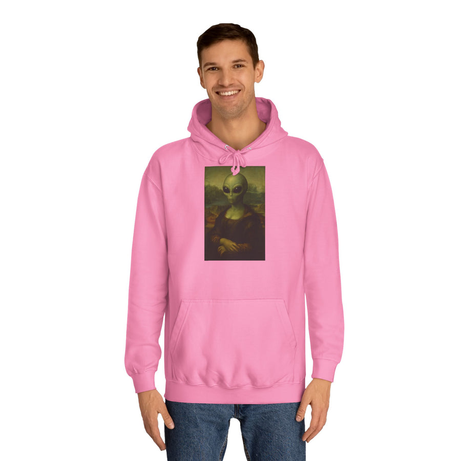 Mona Alien Hoodie – Kunstparodie mit Außerirdischer