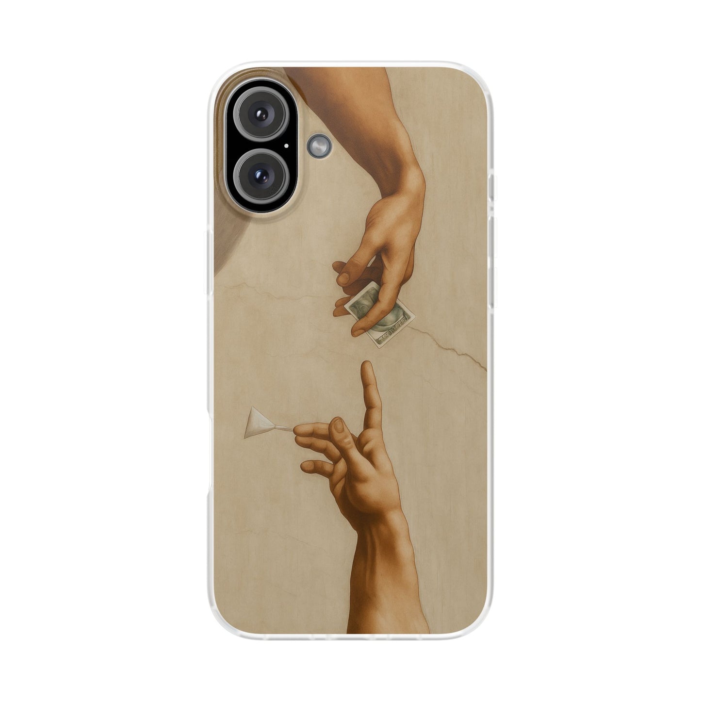 Vintage Motiv – „Creation of a Deal“ Handyhülle – Satirisches Kunst-Motiv – Stoßfester Schutz | True Insights Design mit Humor