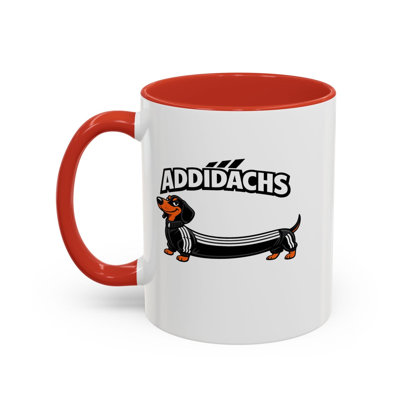 Lustige Dackel Tasse 'ADDIDACHS' - Witziger Sport-Hund Kaffeebecher für Hundeliebhaber & Dackel-Fans