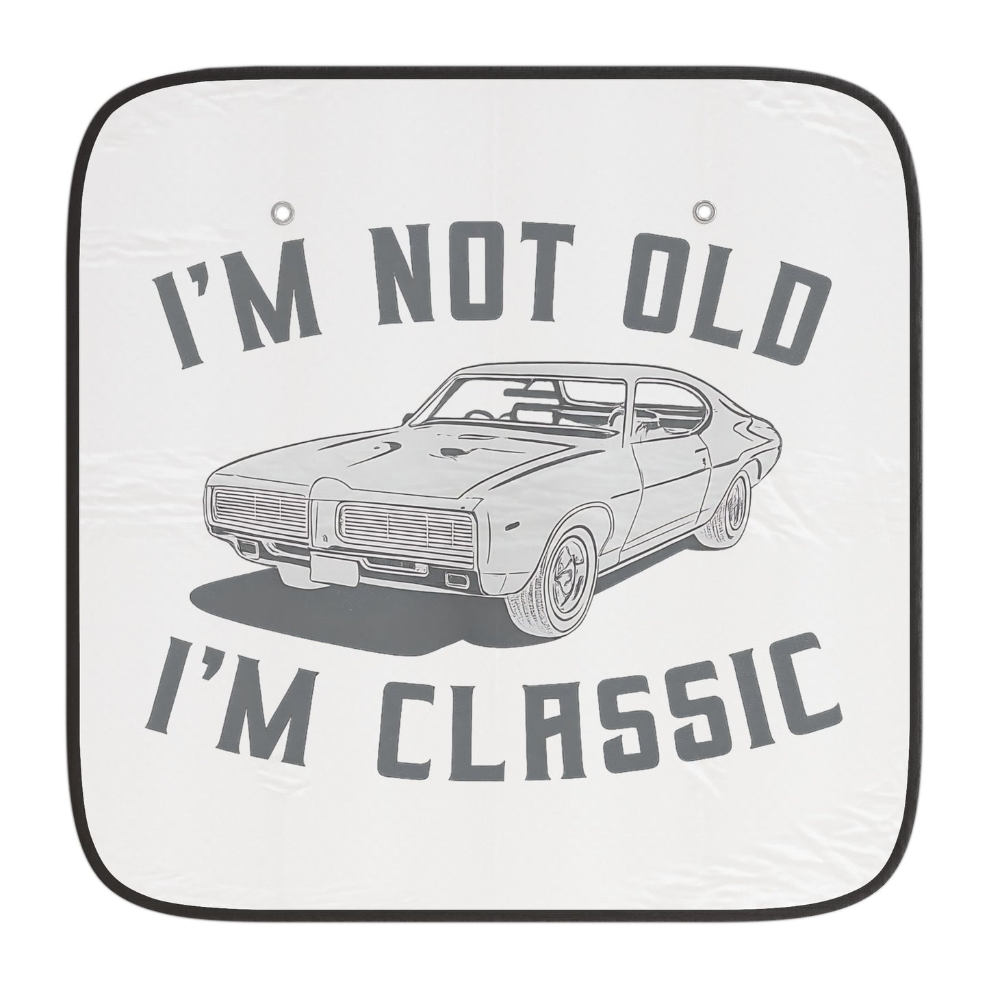 True Insights Auto-Sonnenschutz Im Not Old Im Classic Muscle Car Motiv, 28×28 Zoll, 2er-Set Windschutzscheibe