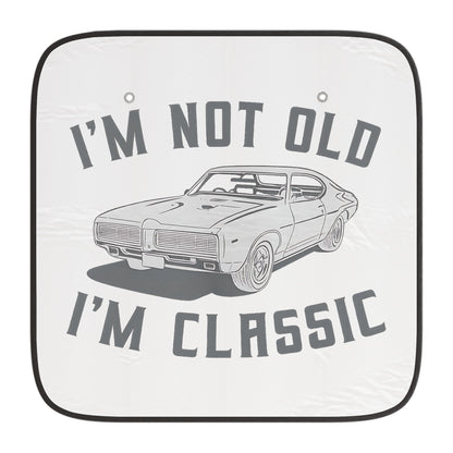 True Insights Auto-Sonnenschutz Im Not Old Im Classic Muscle Car Motiv, 28×28 Zoll, 2er-Set Windschutzscheibe