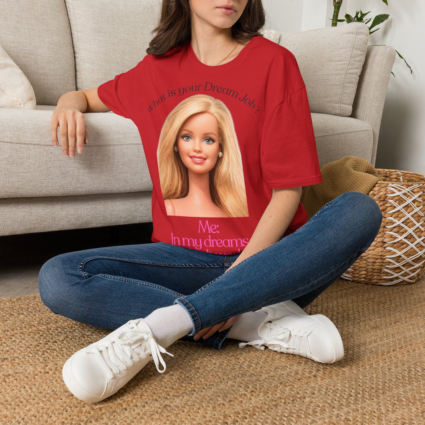 Lustiges T-Shirt 'In my dreams I don't work' – Anti-Arbeit Spruch Shirt für faule Tage, Bürohumor & Geschenk