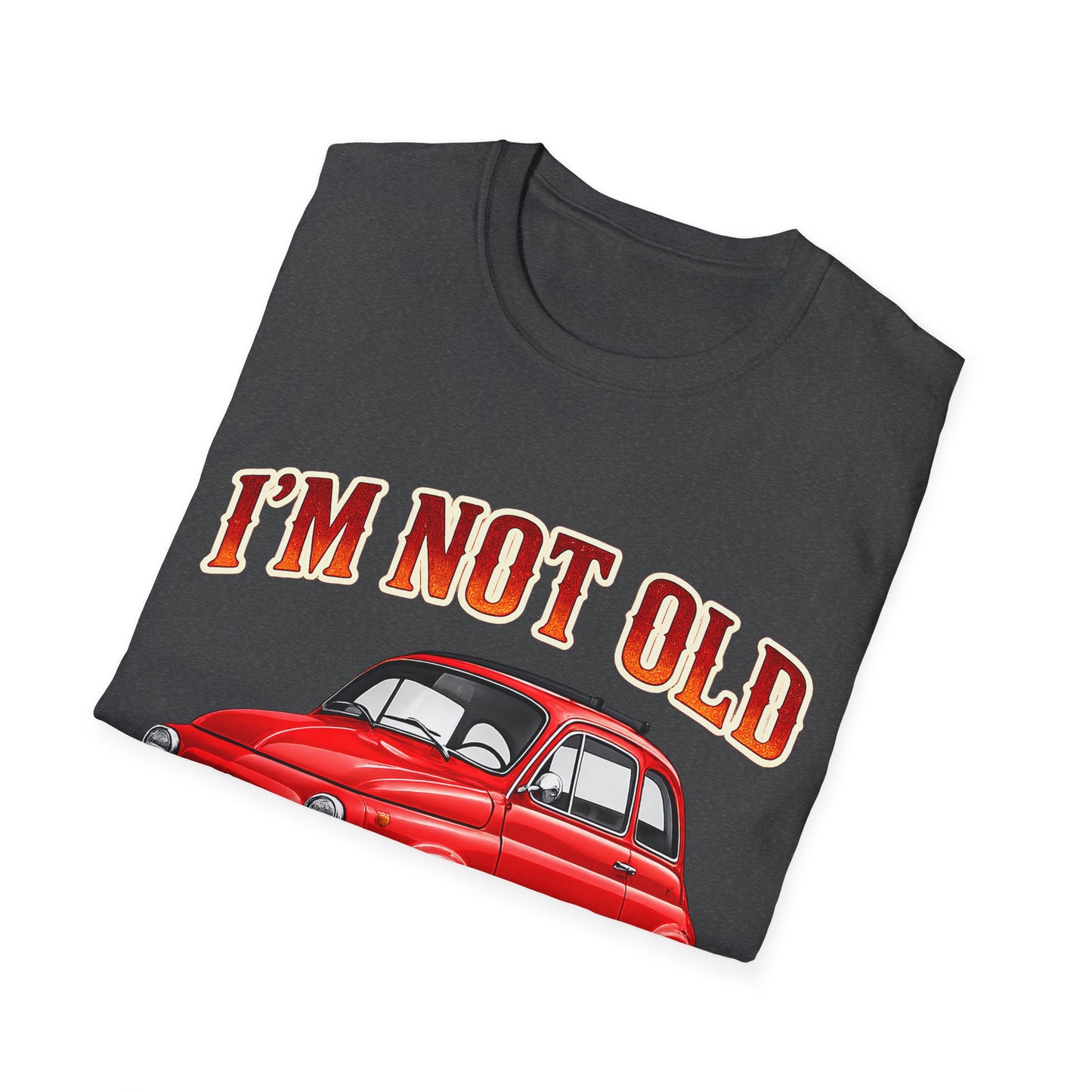 True Insights Retro T-Shirt Oldtimer Kleinwagen, Vintage Print in Szene gesetzt für Autofans