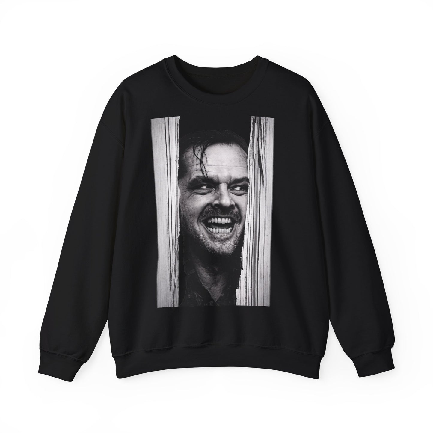 Shining Jack Torrance Sweatshirt – Kult-Horror-Portrait Jack Nicholson – Schwarz-Weiß Fan-Pullover für Filmfans & Halloween