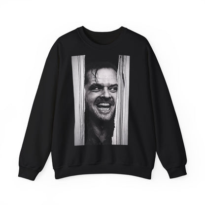 Shining Jack Torrance Sweatshirt – Kult-Horror-Portrait Jack Nicholson – Schwarz-Weiß Fan-Pullover für Filmfans & Halloween
