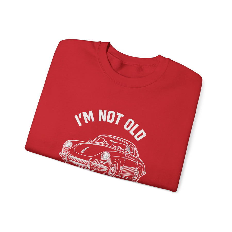 True Insights I'm Not Old I'm Classic Sportwagen Sweatshirt – Oldtimer-Linienzeichnung