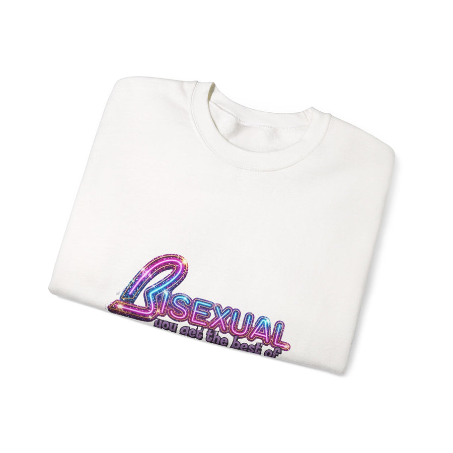 Bisexual – Best of Both Worlds Sweatshirt – Glittermotief voor Bi Pride en Pride