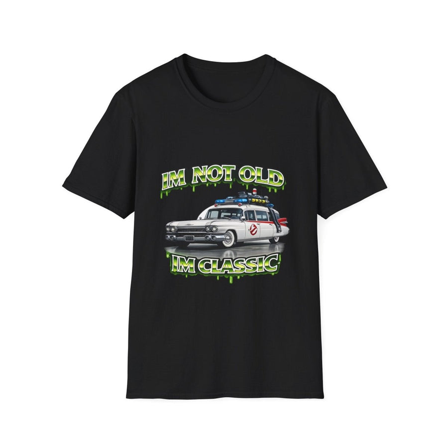 True Insights T-Shirt I'm Not Old I'm Classic Retro Ecto-1 Motiv in Schwarz, satirisches Geburtstags-Shirt