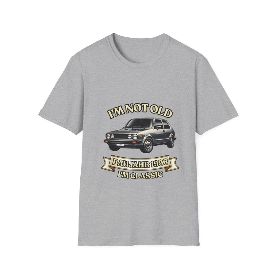 True Insights Geschenk zum 30. Geburtstag – T-Shirt Jahrgang 1996 VW Golf | I'm Not Old I'm Classic in Sport Grey
