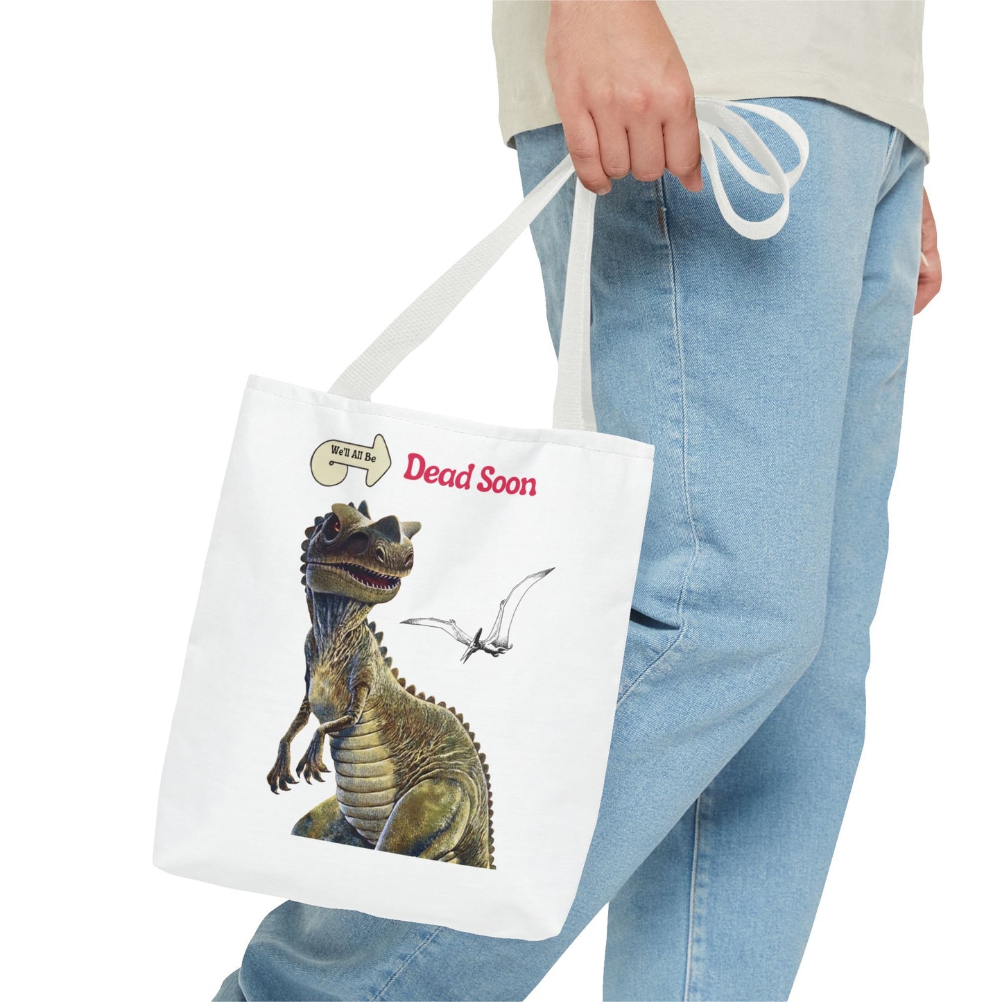 We'll All Be Dead Soon T-Shirt Unisex – Lustiges Dinosaurier Statement Shirt mit Flugsaurier, Sarkasmus & Nihilismus