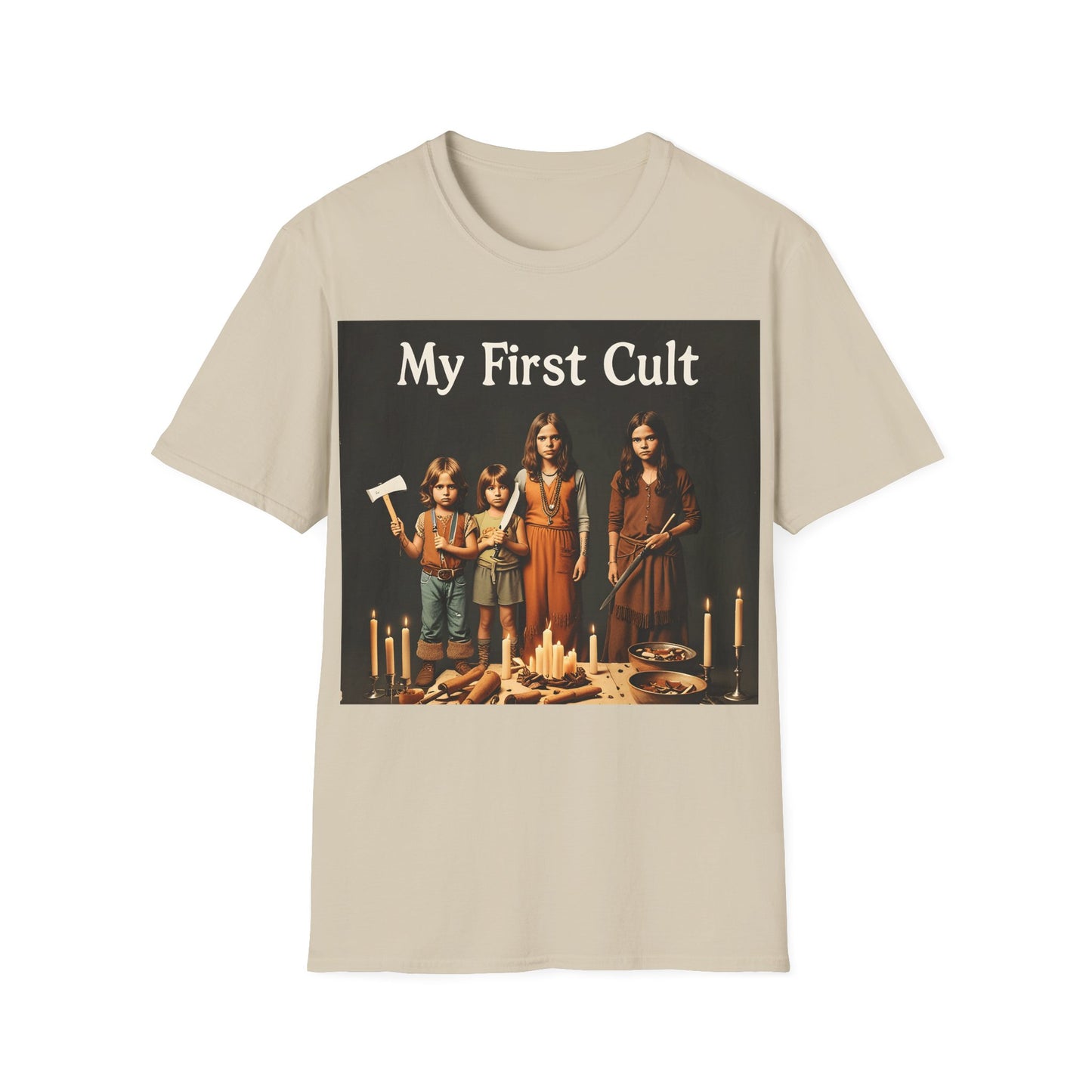 Cult Statement Tee - My First Cult T-Shirt – Freches Satire-Design für mutige Statements | True Insights