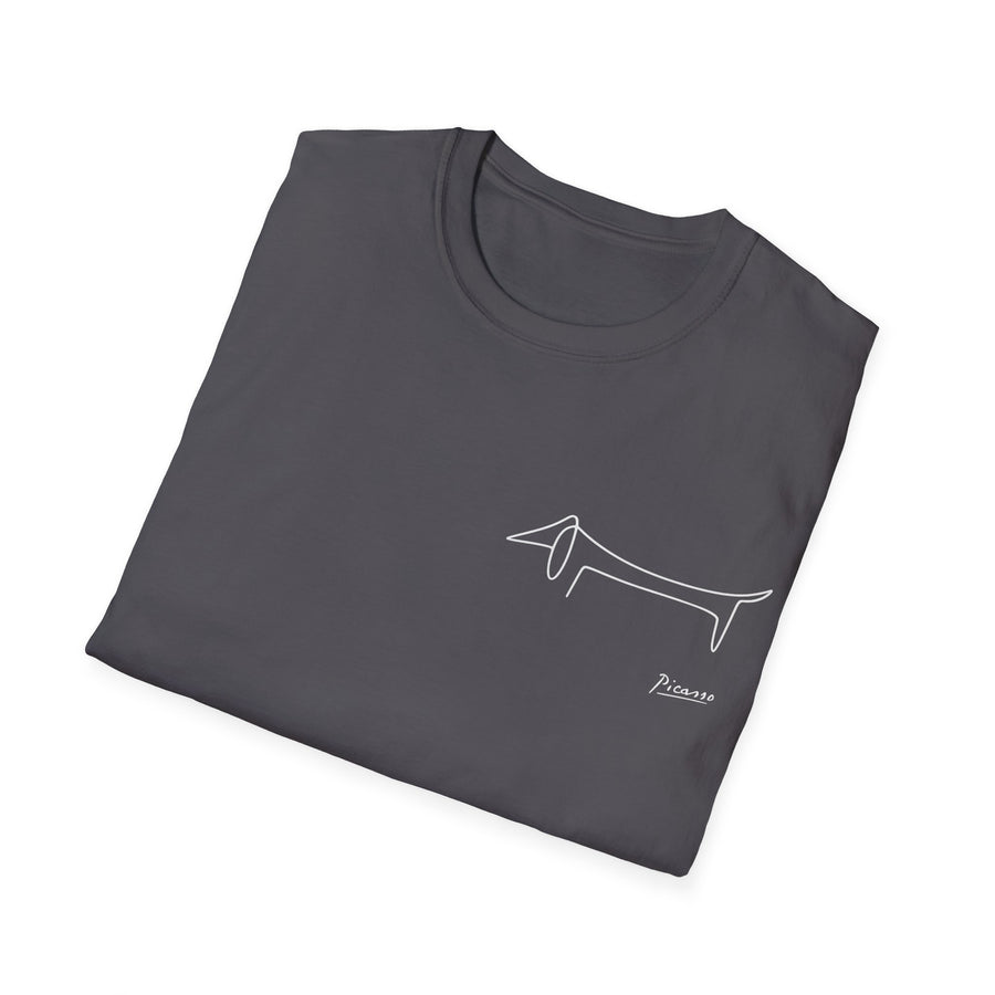 Dackel T-Shirt Picasso Linie – Geschenk für Dackel-Fans