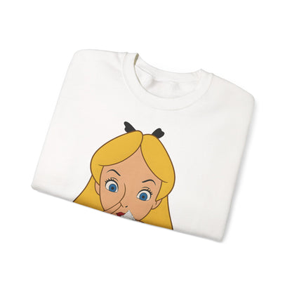 Sweatshirt – Satire Sweatshirt – "Alice im Rausch" Pop-Art Design | True Insights Design mit Humor