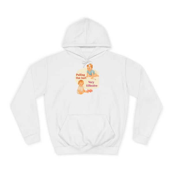 True Insights Pulling Out Isn't Very Effective Hoodie – Sarkastisches Retro-Baby-Motiv in Arctic White