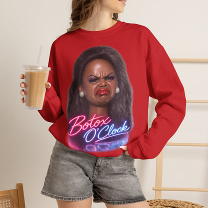 Botox O'Clock T-Shirt Damen Herren – Lustiges Neon Meme Statement Shirt Geschenk für Beauty Fans