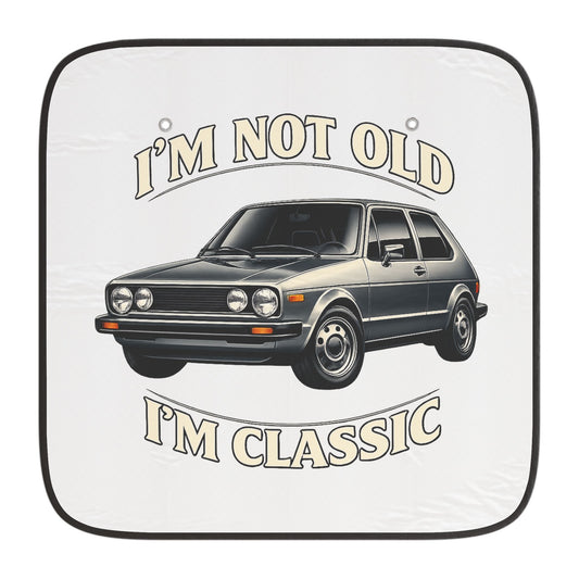 True Insights Auto-Sonnenschutz Oldtimer Im Not Old Im Classic, Set 2 Stück 28x28 Zoll für Windschutzscheibe
