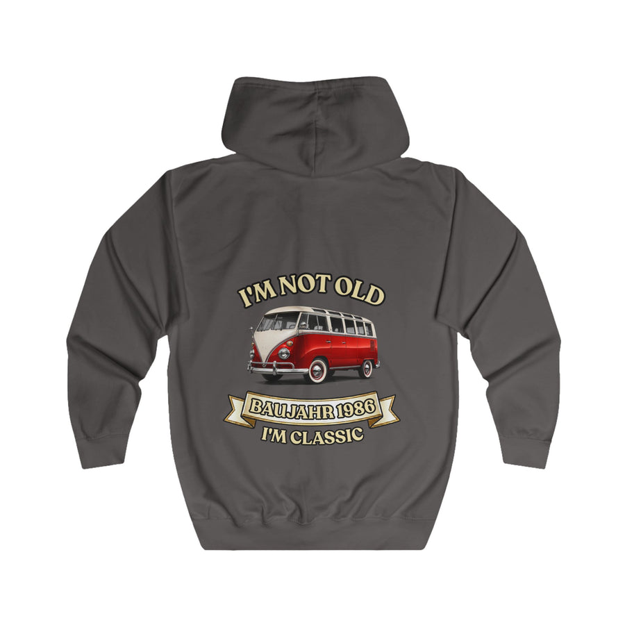 Jahrgang 1986 Zip-Hoodie – Geschenk zum 40. Geburtstag | VW Bulli