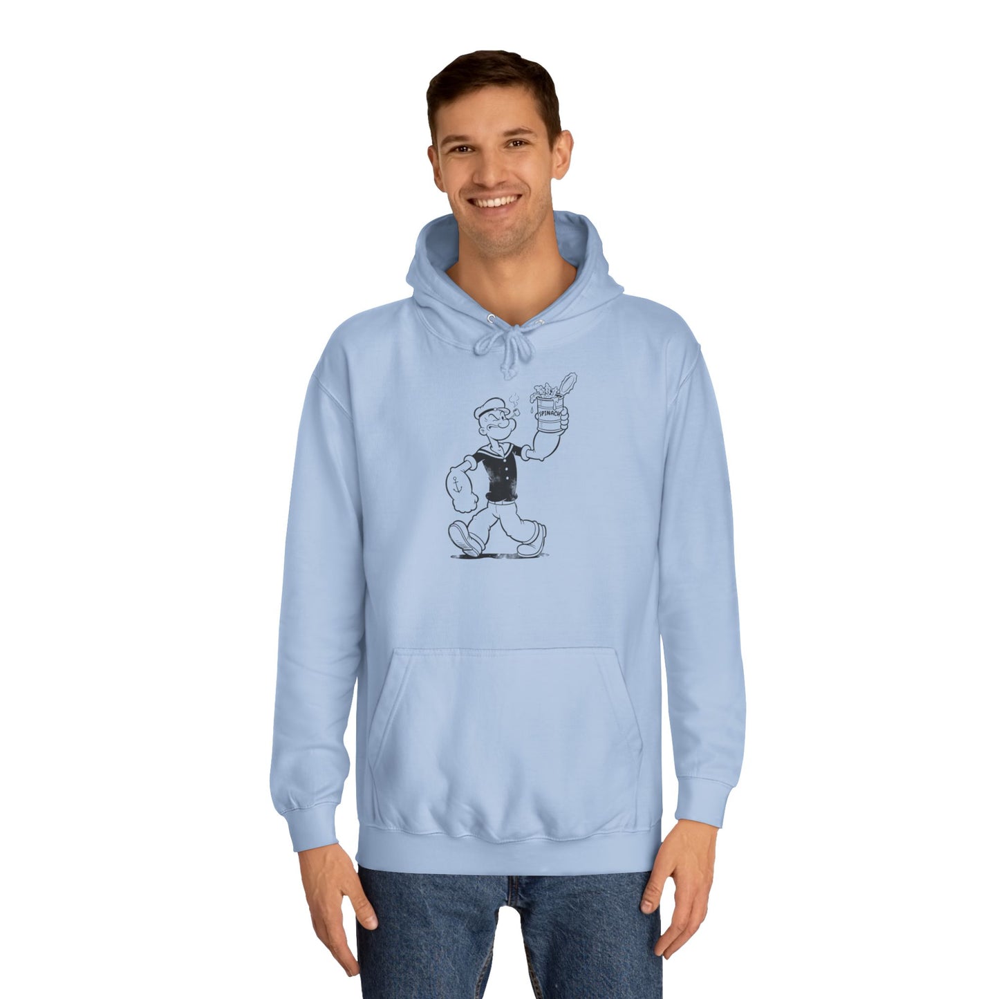 Popeye Spinat Dose Hoodie – Comic Kult Kapuzenpullover für Retro Cartoon Fans & Nostalgie Liebhaber