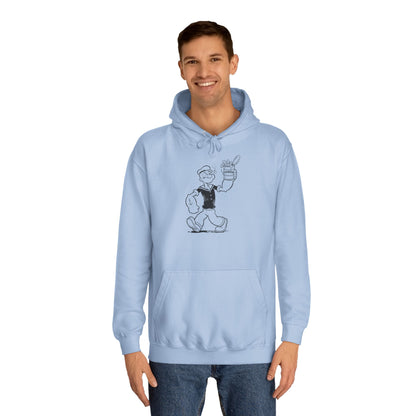 Popeye Spinat Dose Hoodie – Comic Kult Kapuzenpullover für Retro Cartoon Fans & Nostalgie Liebhaber