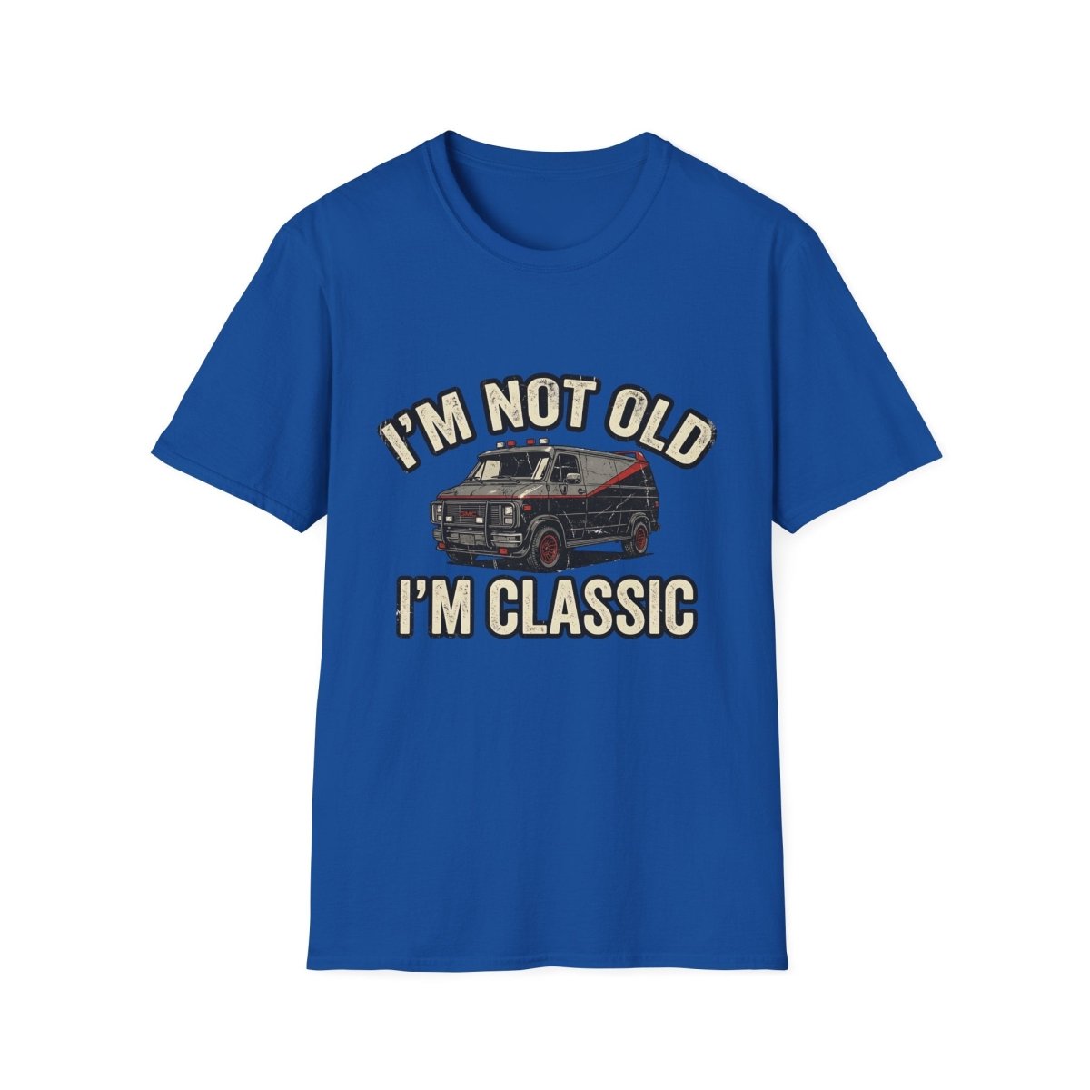True Insights T-Shirt I'm Not Old I'm Classic Retro Van 80er Motiv in Royalblau