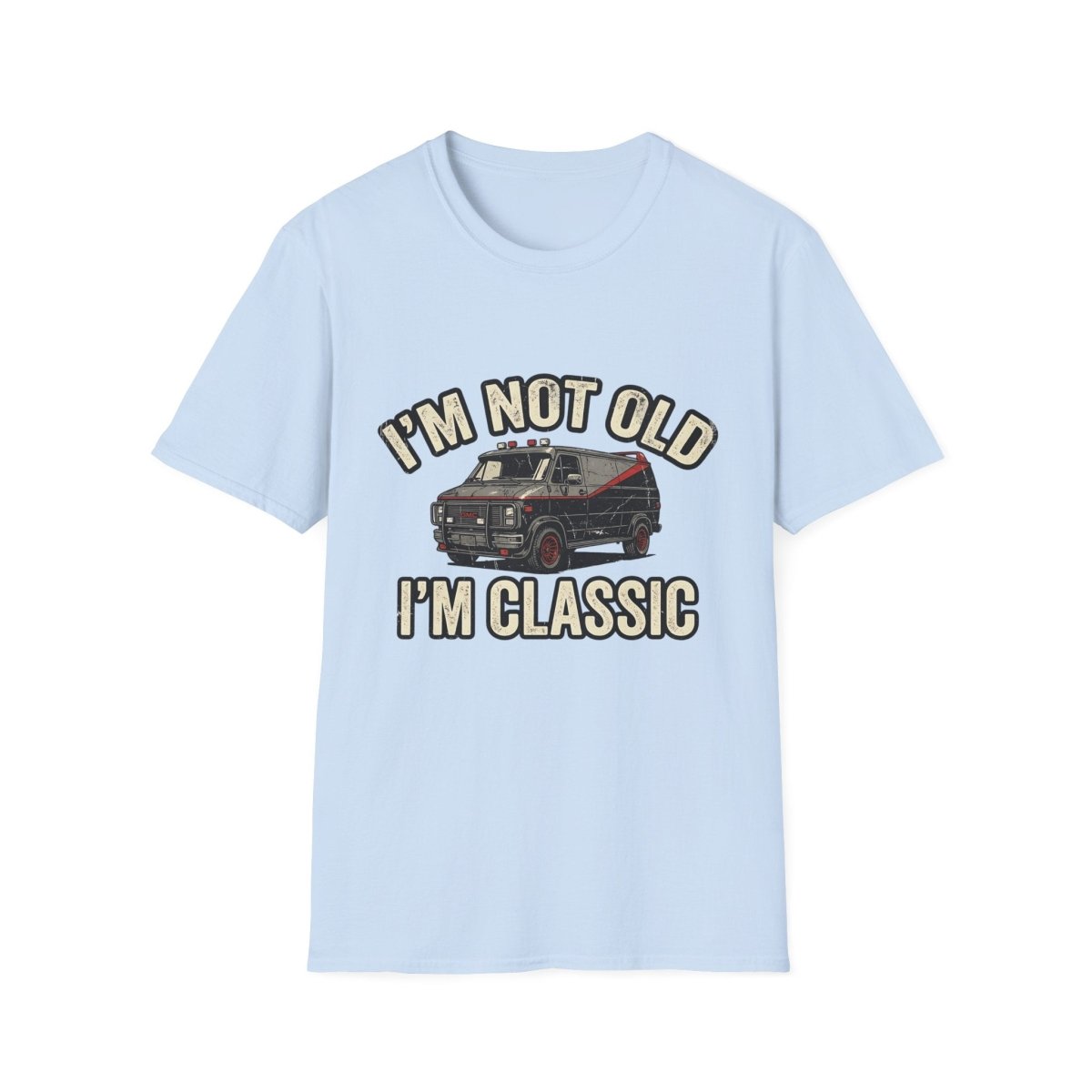 True Insights T-Shirt I'm Not Old I'm Classic Retro Van 80er Motiv in Hellblau