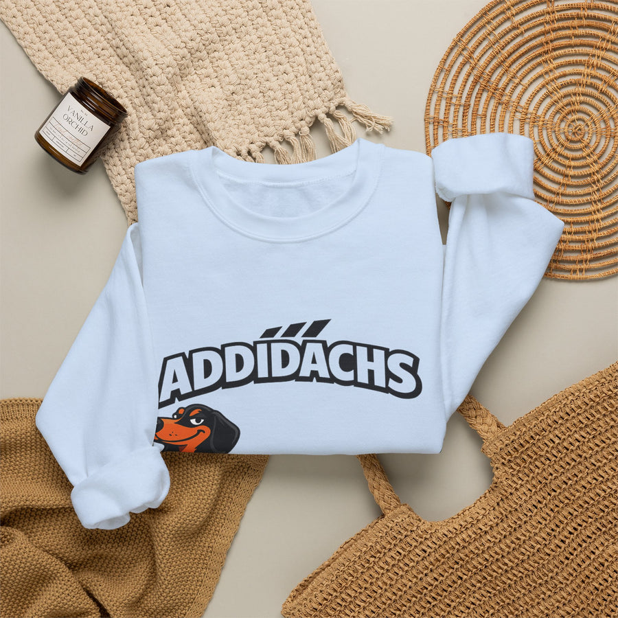 Sweat teckel humoristique 'ADDIDACHS' – Motif drôle pour fans de teckels & de sport