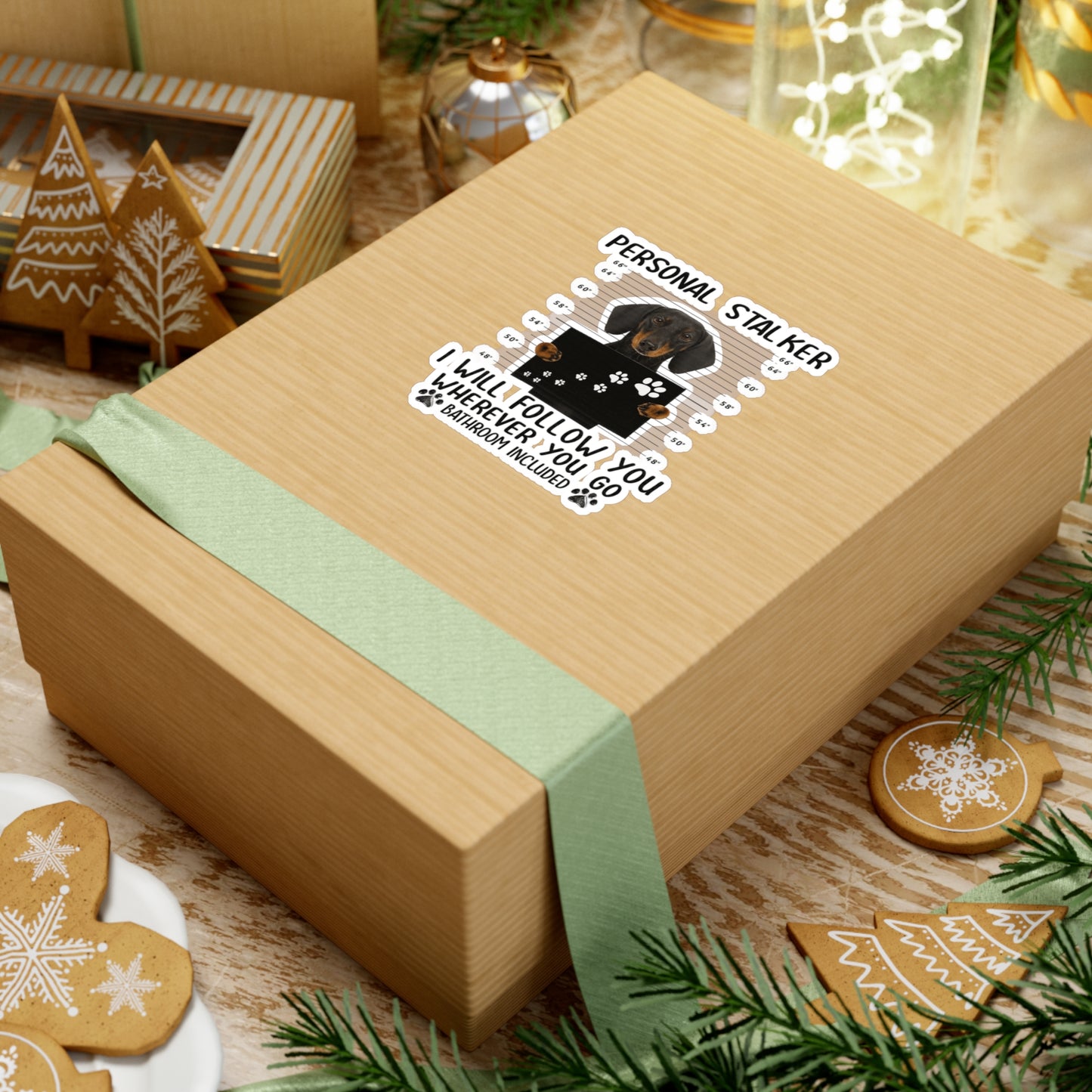 Personal Stalker Dackel Sticker - Lustiger Hund Aufkleber - Ich folge dir überall - Geschenk für Dackelbesitzer & Hundeliebhaber
