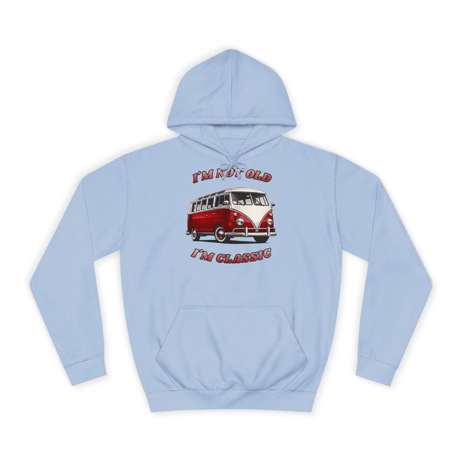 True Insights VW Bulli T1 Samba Hoodie – I'm Not Old I'm Classic Geschenk in Sky Blue