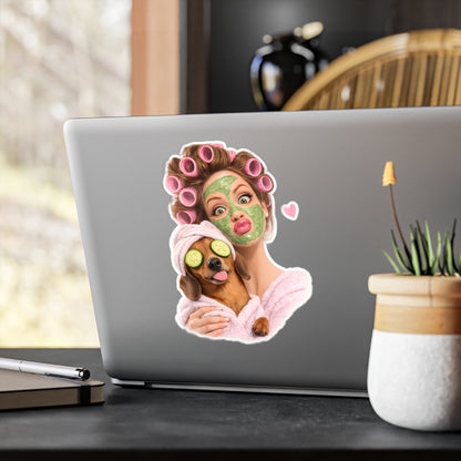 Dackel Spa Sticker – Lustiger Wellness Hund Aufkleber