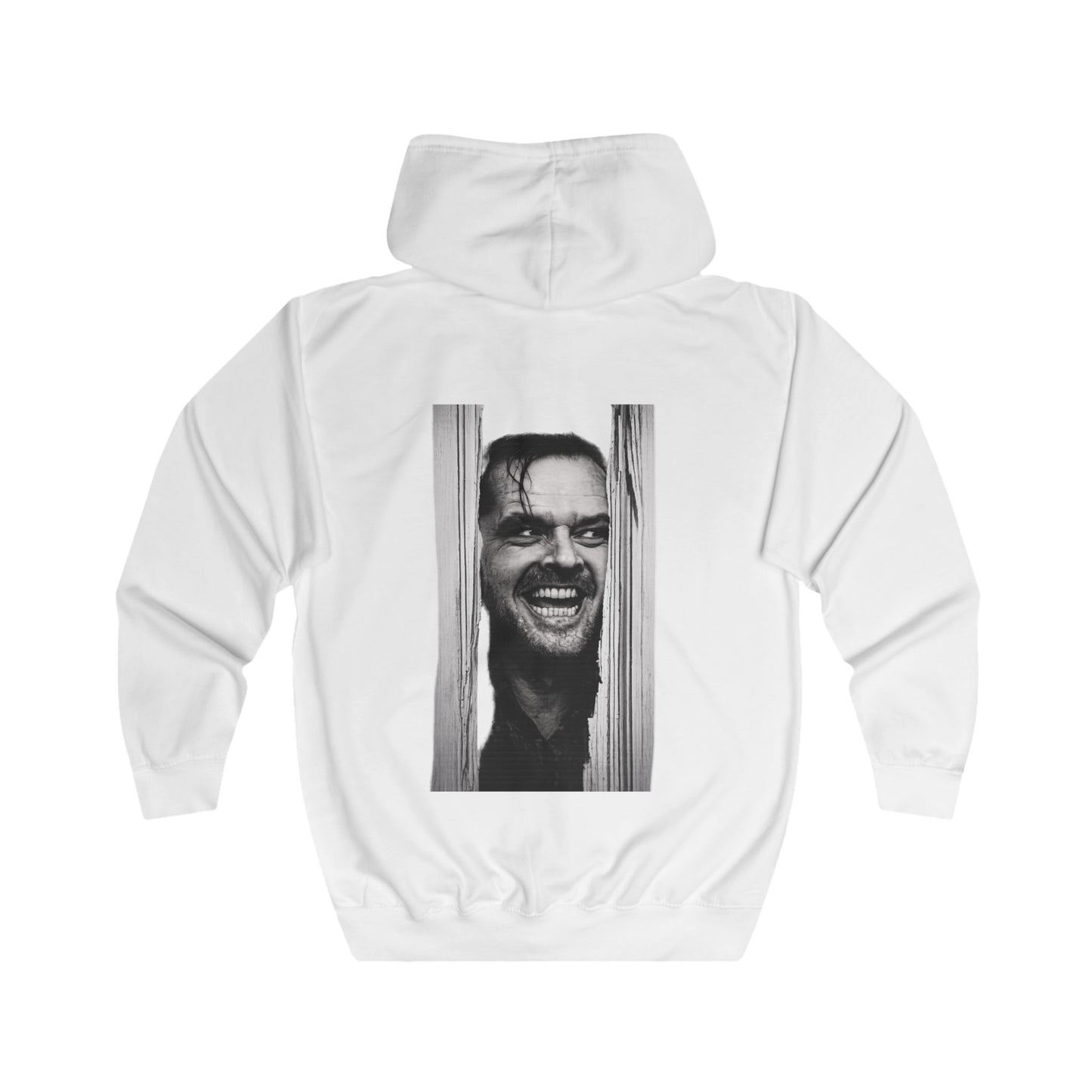 Shining Jack Torrance Zip Hoodie – Jack Nicholson Kult-Horror Motiv, Schwarz-Weiß Filmklassiker für Fans