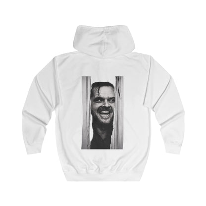 Shining Jack Torrance Zip Hoodie – Jack Nicholson Kult-Horror Motiv, Schwarz-Weiß Filmklassiker für Fans