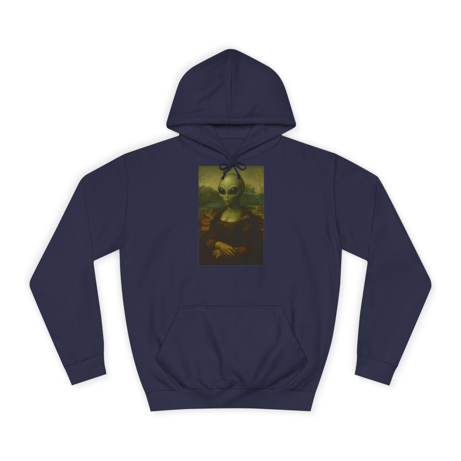 Mona Alien Hoodie – Kunstparodie mit Außerirdischer