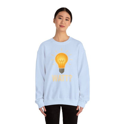 Sweatshirt – WATT? Sweatshirt für Elektriker & Technikfans | Lustiges Glühbirnen-Motiv | True Insights Design mit Humor