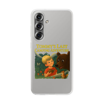 Tommy’s Last Camping Adventure Handyhülle – Schwarzer Humor trifft Retro-Kinderbuch-Look-Phone Case-True Insights